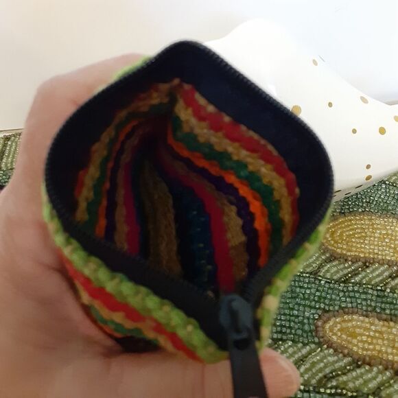 PERU, Homemade Coin Purses, set of 2 Aztec Southwestern Design - Picture 8 of 8